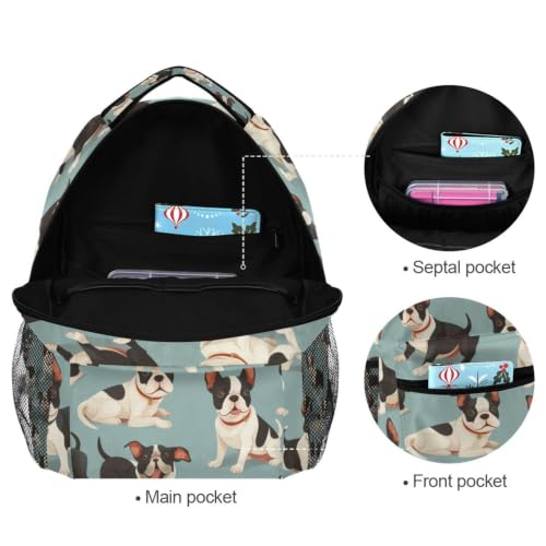 Sac à dos scolaire chiens mignons avec motifs imprimés originaux