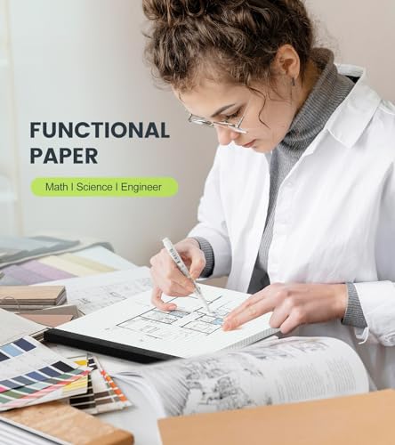 Papel milimetrado, bloco de papel quadriculado, 21 x 28 cm, pacote com 10, bloco de papel quadricula