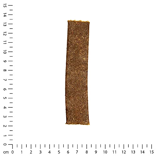 Schecker Hundeleckerli - Gourmet Kaustreifen mit Strauß 5 x 200 g - Lecker - weich - fettarm - Kaustange - Fleischstreifen - 5 x 200g