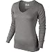 Nike Womens Legend V-Neck Long Sleeve Shirt Dark Grey/Medium Grey 683640-063 Size Medium