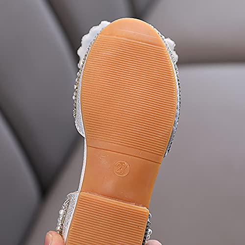 Girls Boots Fashion Spring and Summer Girls Dance Shoes Princess Dress Shoes Pearl Rhinestone Bow for Kid4