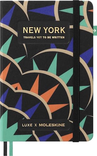 Moleskine LUXE Notizbuch New York City mit ReiseInhalten, Fester Leinwandeinband und Elastische Schließung, Taschen Format 9 x 14 cm
