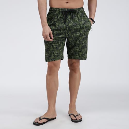 Image of Amul Comfy Men's Bermuda Shorts | Adjustable Drawstring for Better Waist Fit | Comfortable Casual Shorts | Breathable Summer Wear | Pack of 1 | Color May Vary
