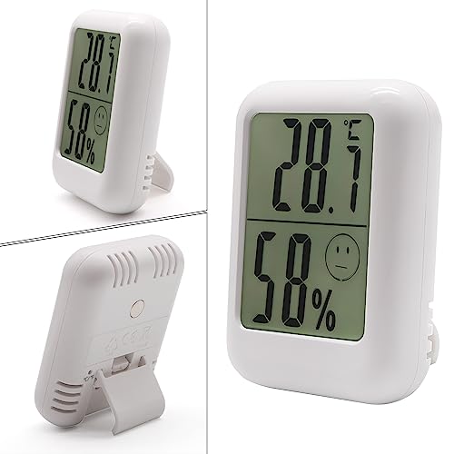 Gellvann Digital Room Thermometer Indoor Hygrometer Temperature Humidity Meter Mini Monitor for Baby Room Living Climate Monitor, Grey - Image 3