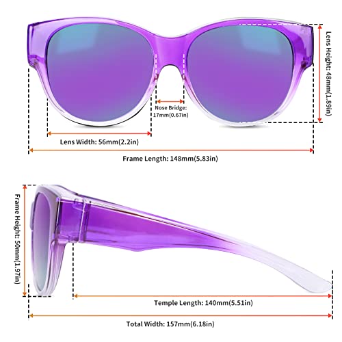 Image of GEGURI Polarized Sunglasses Fit Over Glasses for Men Women, Oversized Square Sun Glasses UV400 Protection Shades