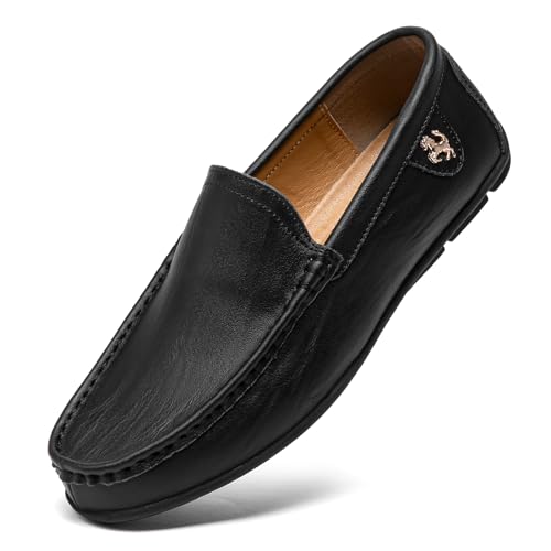 Image of Go Tour Men's Casual Leather Fashion Slip on Loafers Shoes