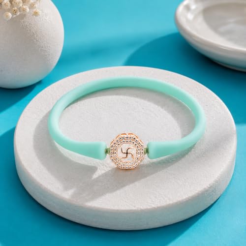 Image of Sterling Silver 925 Wrestband Bracelet for Women, Rose Gold, Rhodium Polished, Crystal Charm, Everyday Wear