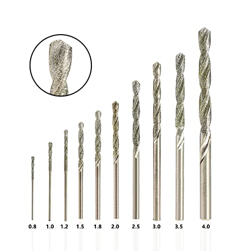 Juego de 10 brocas de taladro de giro en espiral miniatura 2