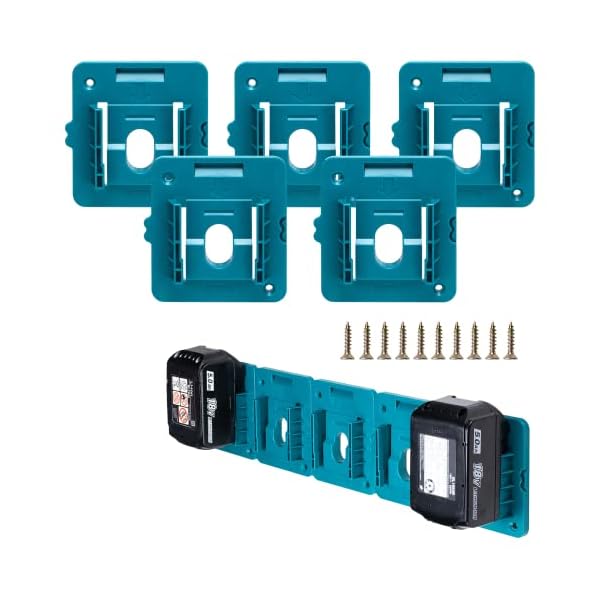 Batteriehalter für Makita 18 V Batteriehalterungen, Dock-Halter, passend für BL1860, BL1850, BL1840, BL1830 (mit 10 Schrauben), 5 Stück