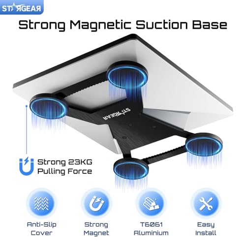 Image of Starlink Mini Mount, Magnetic with 200lbs Heavy Duty Magnet Bases, Starlink Mini Accessories Lockable Starlink Mount for RV, Car, Boat, Truck Aluminum Alloy