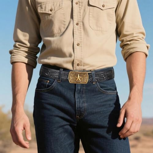 Image of Dubulle Men's Ratchet Belt Gold /Black /Red /Green /Blue /White Automatic Buckle Business Casual Belt Gift - Adjustable Fit