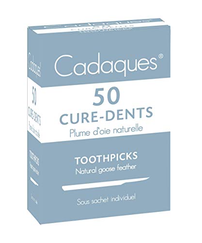 Lot de 2 CADAQUES Cure dents Plume d’oie bte 50 Cover