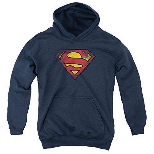 Amazon.com: Trevco Superman Destroyed Supes Logo Unisex Youth Pull