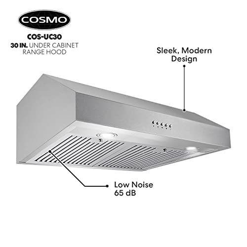 Cosmo UC30 30 inch Under Range Hood Ductless Convertible Duct