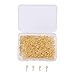 300PCS Premium Mini Metal Hoop Peg Screw, Tiny Eyelet Screws, Eye Pin Hook for Arts & Crafts Projects, Cork Top Bottles, DIY Jewelry Making Findings, Charm Bead, 10 x 4.5mm (Gold)