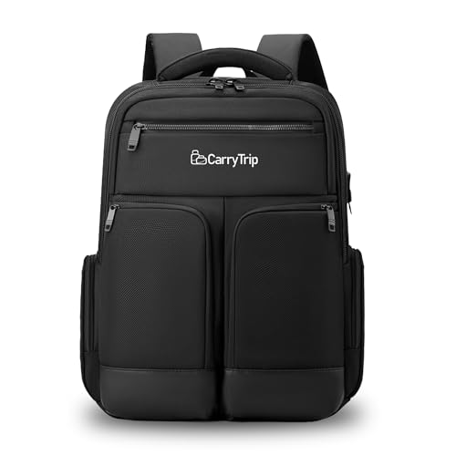 Image of CARRY TRIP Business Laptop Backpack - Stylish Office & Travel Backpack for Men & Women - Fits up to 15.6 Inch Laptop - USB Port, Multiple Compartments - Overnight Casual Bag