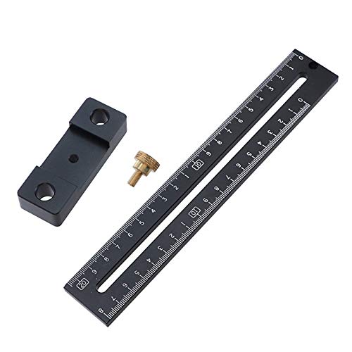 Règle de scribe de ligne métrique en alliage d'aluminium 180 / 280Mm Règle de mesure pour le travail du bois, marquage en T - 180Mm