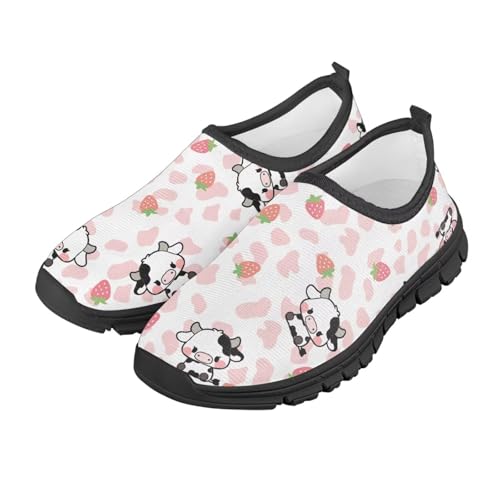 Cute Axolotl Girls Casual Shoes Lightweight Kids Tennis Sports Sneakers Slip on Walking Shoe for Travel Play School SizeUS 11-15