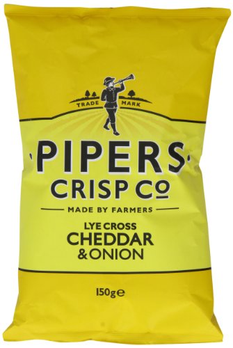 Pipers Crisps Lye Cross Cheddar en Ui (Pack van 15)