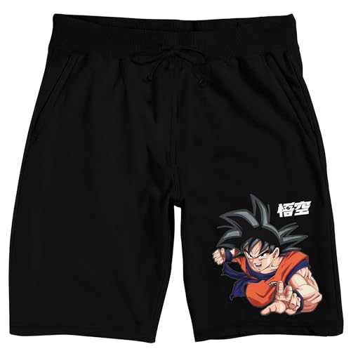 Dragon Ball Z Goku Combat Stance Men's Black Sleep Pajama Shorts