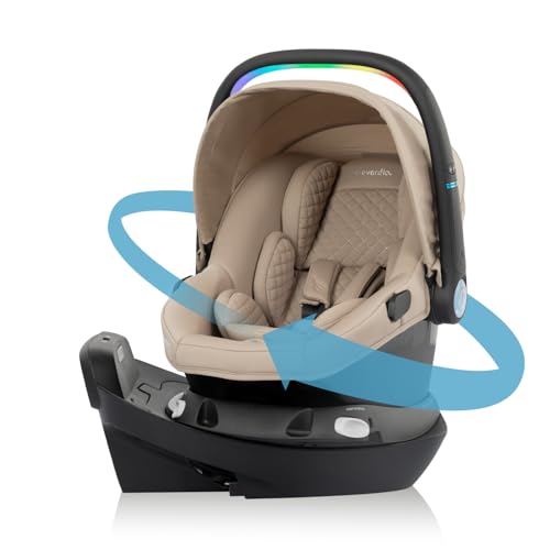 Evenflo Revolve180 LiteMax NXT Rotating Rear-Facing Lightweight Preemie and Infant Car Seat 3-30lbs. with SensorySoothe. Easy Install with Base...
