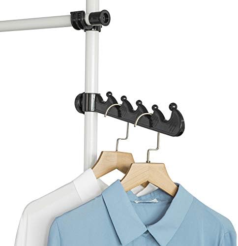 SoBuy® FRG38, Telescopic Wardrobe Organiser, Hanging Rail, Clothes Rack, Storage Shelving