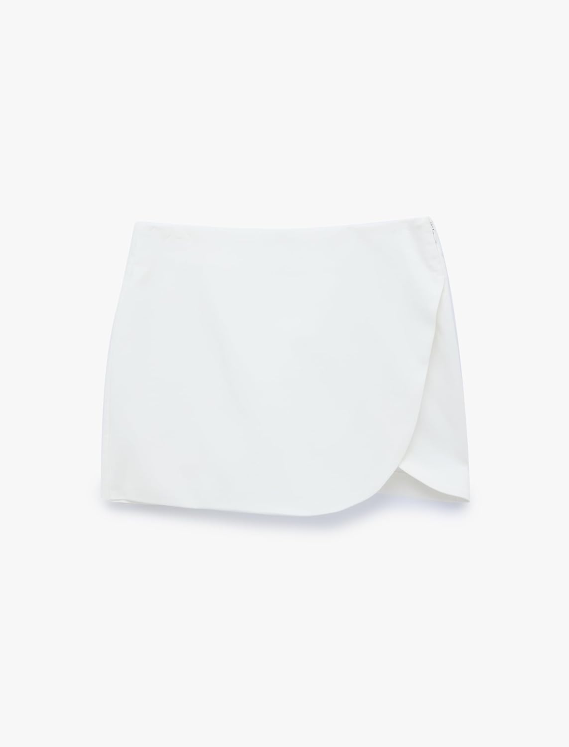 Slim Fit Cepli Kruvaze Süper Mini Şort Etek