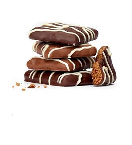 Jules Destrooper - Biscuits de canela recubiertos de chocolate con leche y decoradas con chocolate blanco 100 g - Caja de: 12 unidades