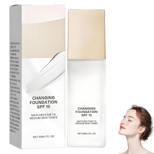 Mira Glow Fondotinta, Mira Glow Fondotinta 4 in 1 Pelli Mature, Foundation Color Changing – Fondotinta Cambia Colore per Pelli Mature – Make up Cutaneo Adatto – Fondotinta Viso (1)