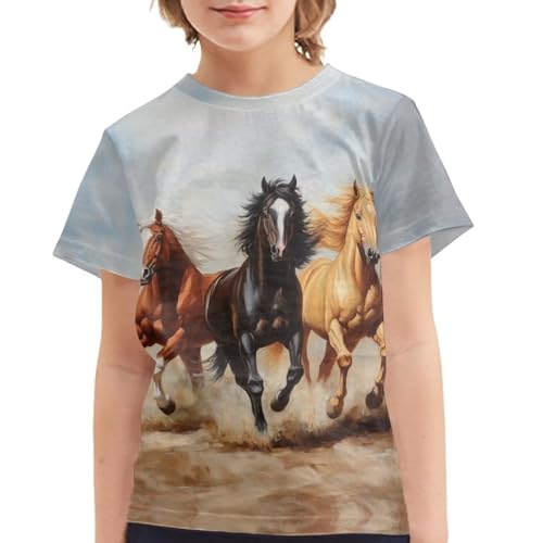 Xpyiqun T Shirts Size 2-16 Years Kids School Short Sleeve Shirt Crew Neck Pullover Tops Graphic Tees Activewear3