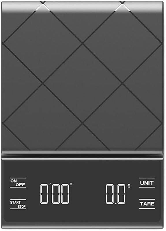 Coffee Electronic Scale Kitchen Food Multifunctional Timed Tare Function Overload Indicator Auto Off High Precision Sensor