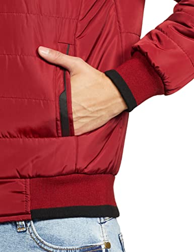 Image of Qube By Fort Collins Men's Regular Fit Fashionable Bomber Jacket - Winter Warm, Insulated, and Sylish Design