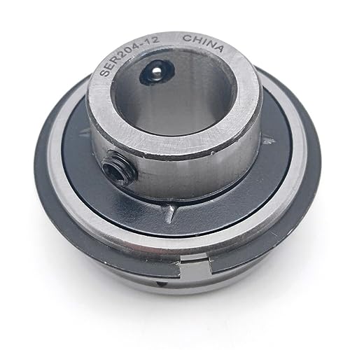 1pcs AXK SER204 SER204-12 20X47X31 3/4 19.05X47X31 Chrome Steel Bearing Insert with Setscrew Locking SER2 Setscrew Locking (SER204 20mm, 1)