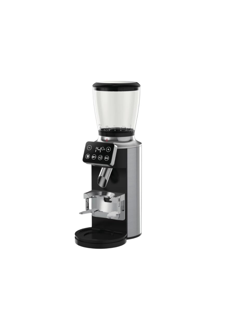 MEBASHI Coffee Grinder with Digital Touch Screen | 30 Precise Grind Settings, 280g Capacity, Anti-Static Design, 180W Power (ME-CG2295) (Stainless Steel)