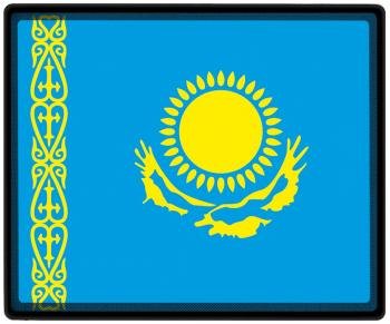 Markenlabel Tapis de souris avec motif – Kazakhstan drapeau Football Chaussures de Football – 82079 – Taille env. 24 x 20 cm