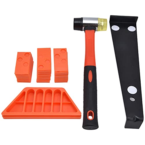 Kit de instalación de pisos laminados 33 PC | Terreno de instalación de piso de servicio pesado Conjunto de herramientas con martillo doble/barra de extracción/espaciadores |