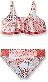 Maaji Girls' Flounce Ruffle Top Bikini Swimsuit Set, This is Samba Red Feather, 10