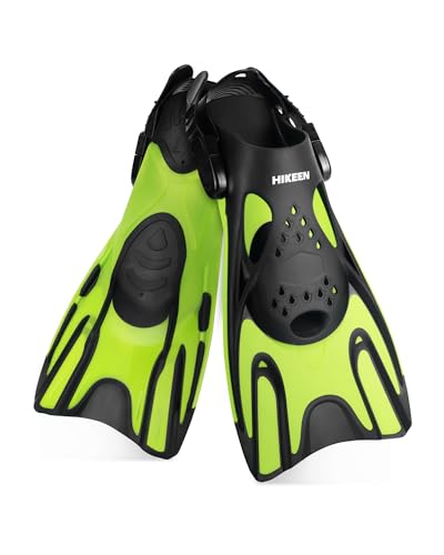 Hikeen Aletas Snorkel Ajustables: Aletas Natacion Piscina para Adultos y Jóvenes Aletas Buceo con...