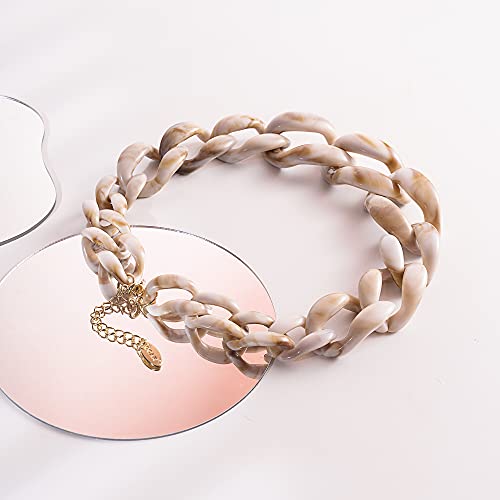 Bocar Statement Chunky Fashion Acrylic Beads Choker Chain Necklace For Women Gifts thumb #3