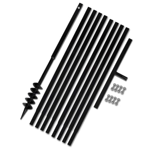 vidaXL Bêche et tarière manuelle 80 mm Avec Rallonge mèche tarière 9 m