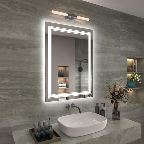 GOLOMO 20X28 LED Bathroom Mirror, Vanity Mirror with Lights, Backlit and Front lit Mirror for Wall, Dimmable, Anti-Fog, Shatterpoof, Memory (Horizontal/Vertical)