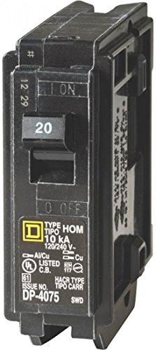 Square D Schneider Electric 20A 1 Pole HO Breaker HOM120C