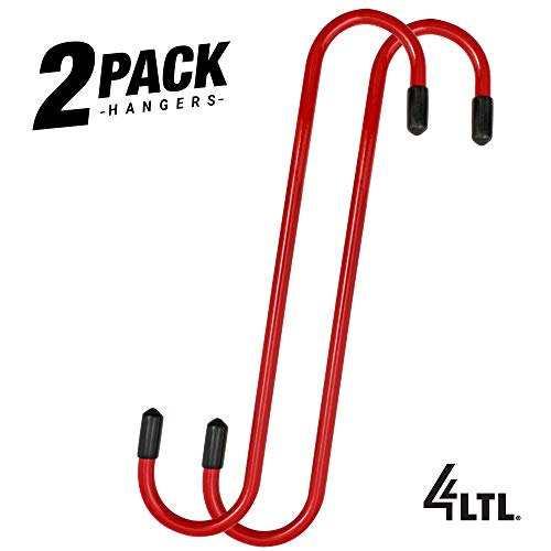 Image of 4LIFETIMELINES Brake Caliper Hanger Hooks, Durable Steel, Red Powder Coated with Rubber Tips, for Automotive Work on Brake Axle and Suspesion Systems - 2 Pack