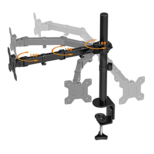 Soporte de brazo de escritorio único para monitor ajustable 13-32 de metal resistente negro 4