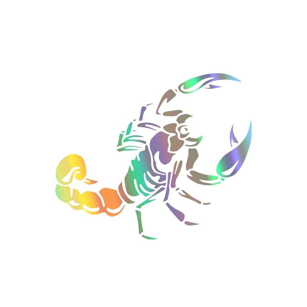 Dabhuoc Colorful Laser Scorpion Car Stickers Vinyl Film Decor Decal Acessories Graphics Decoration(,30X18cm)