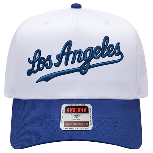 Trending City Collection Hats | World-Class Vintage Trucker Hat for Men & Women (US, Alpha, One Size, Royal/White Los Angeles)