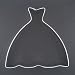 Princess Ball Gown or Wedding Dress Cookie Cutter - 5 Inch
