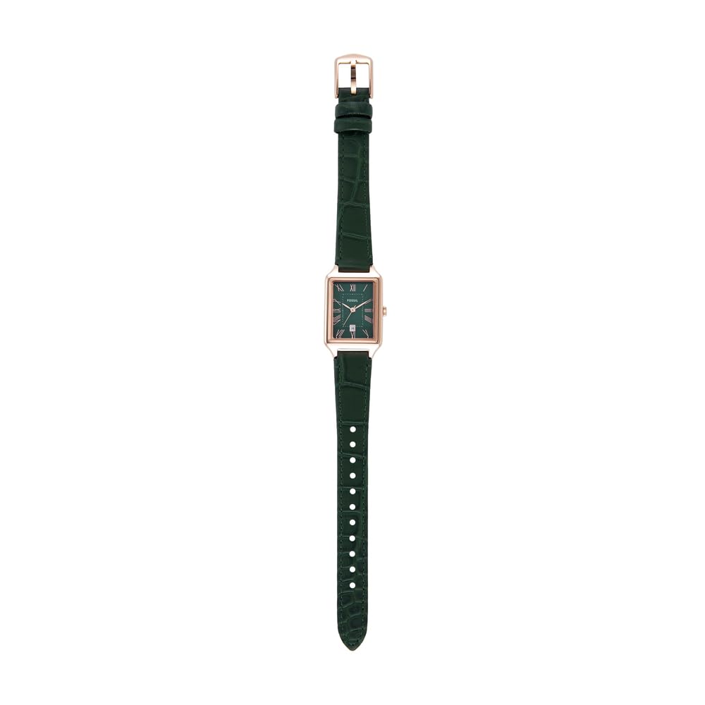 Fossil Reloj Raquel para Mujer, Movimiento de Cuarzo a Tres Agujas con Correa de Piel