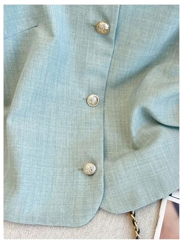 MakeMeChic Women's Dressy Tops Vest Button Down Shirt Sleeveless Summer Jacket Waistcoat4