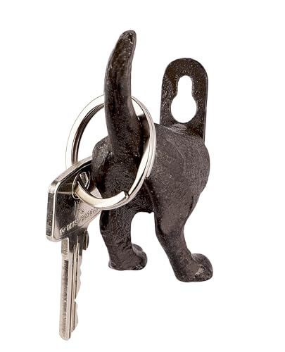 BigDean 2er Set Garderobenhaken Fiffi - Hundehaken Wandhaken Hund Gusseisen Haken Hundepopo - Garderobe für Hundeleinen, Schlüssel & Kleidung
